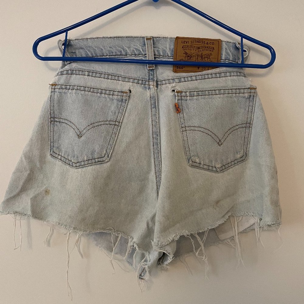 Levi's Vintage Distressed Jean Shorts - Size 26/27